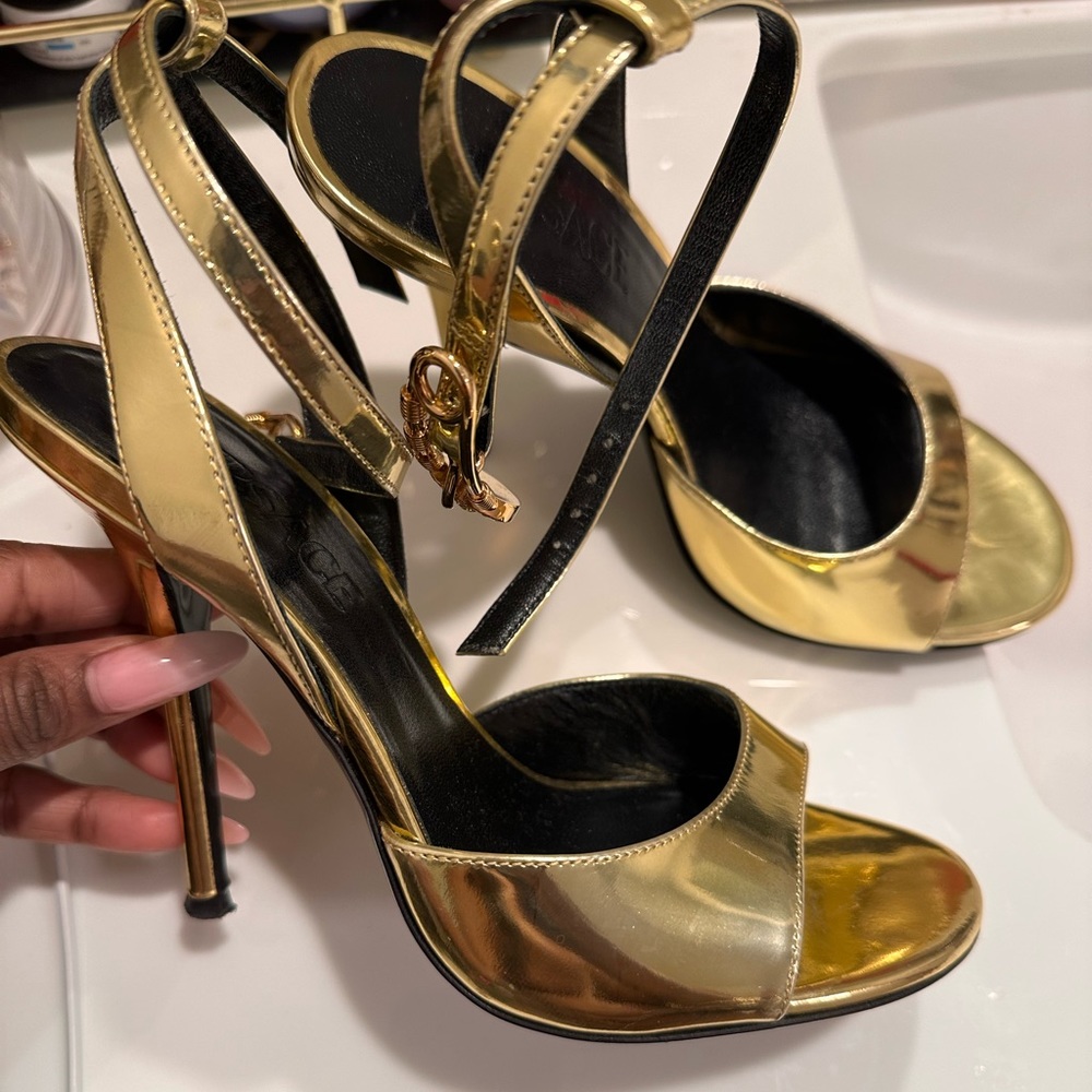 2022 Versace gold sandals